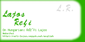 lajos refi business card